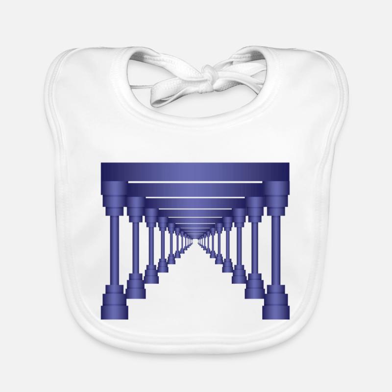3D ancient pillars Organic Baby Bibs