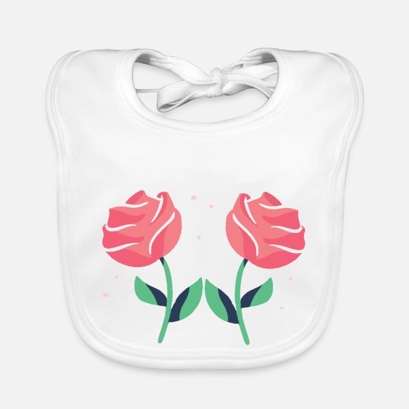 Schöne Rose Baby Bio-Lätzchen
