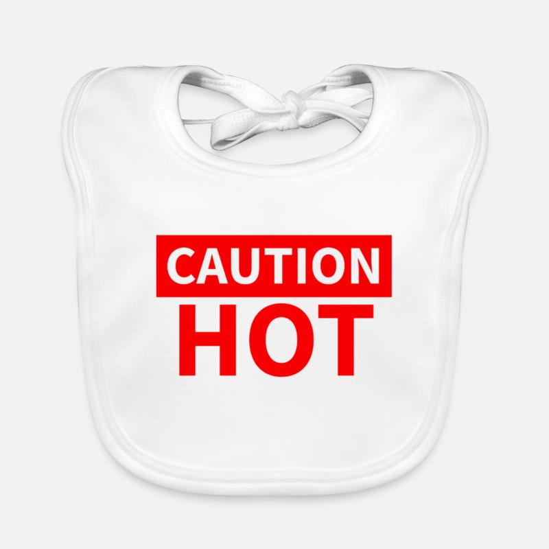 ATTENTION rouge chaud Bavoir bio Bébé