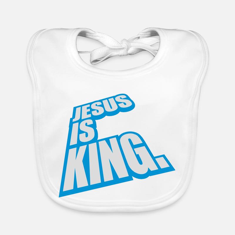 Citation de Jésus est roi Bavoir bio Bébé