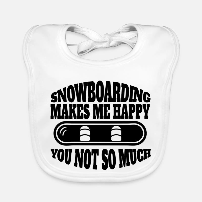 Snowboard Wintersport Snowboardfahrer Spruch Baby Bio-Lätzchen