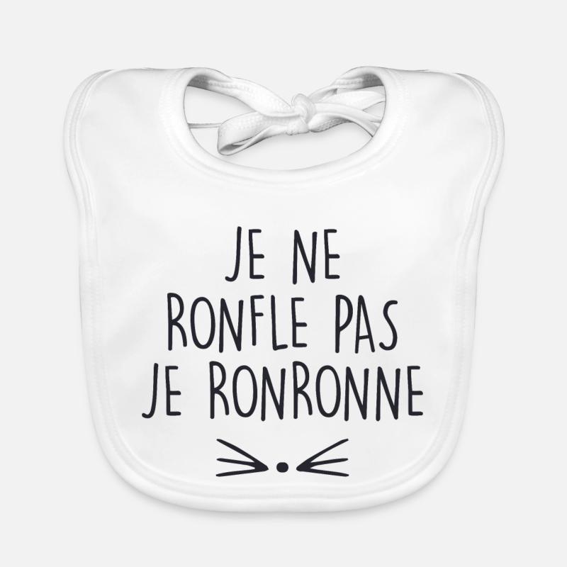 je ne ronfle pas je ronronne Bavoir bio Bébé