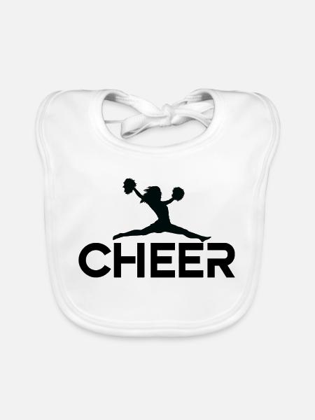 cheerleading Design 3 01 - Baby Bio-Lätzchen - Weiß - Vorne