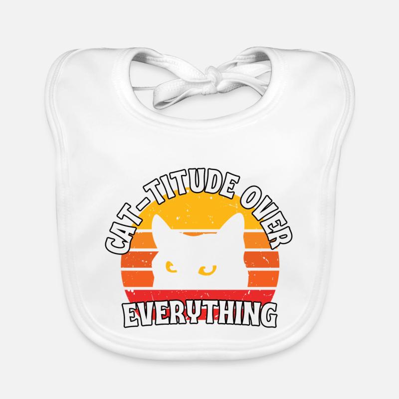 Cat attitude to everything Organic Baby Bibs