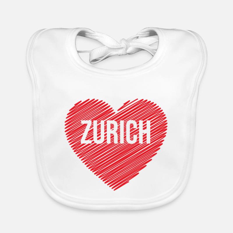 Das Herz Zürich's Baby Bio-Lätzchen