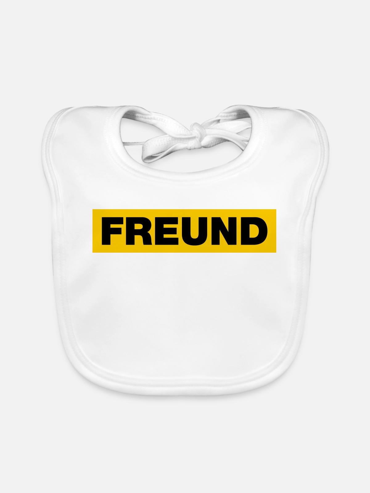 Freund - Baby Bio-Lätzchen - Weiß - Vorne