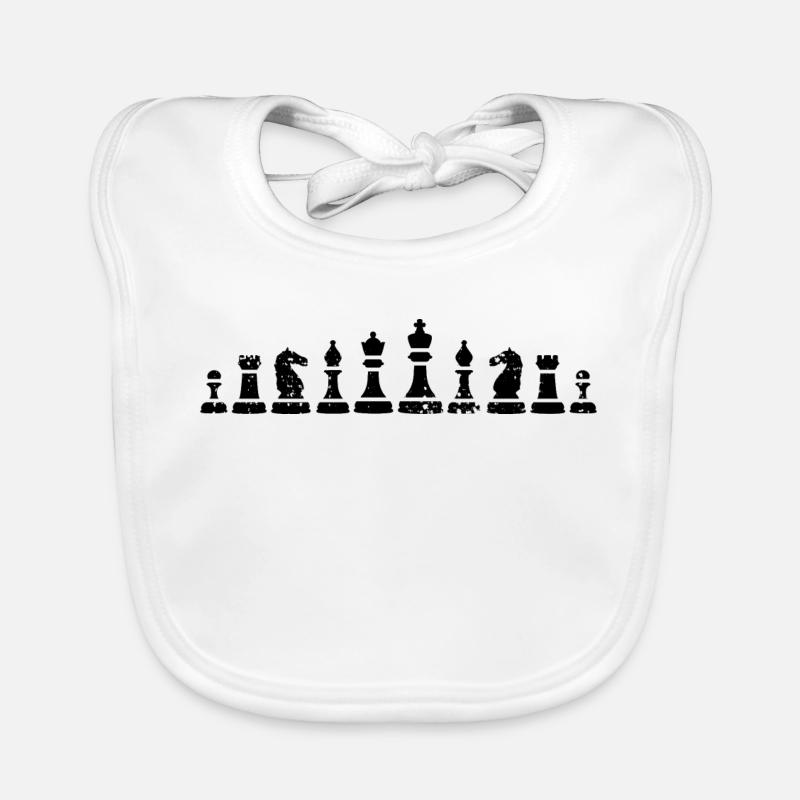 Pièce d'échecs Bavoir bio Bébé