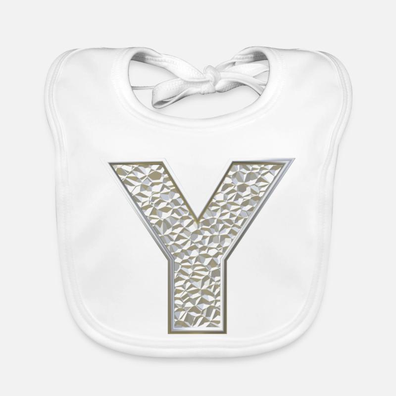 Y, lettre, initiale, monogramme, Bavoir bio Bébé