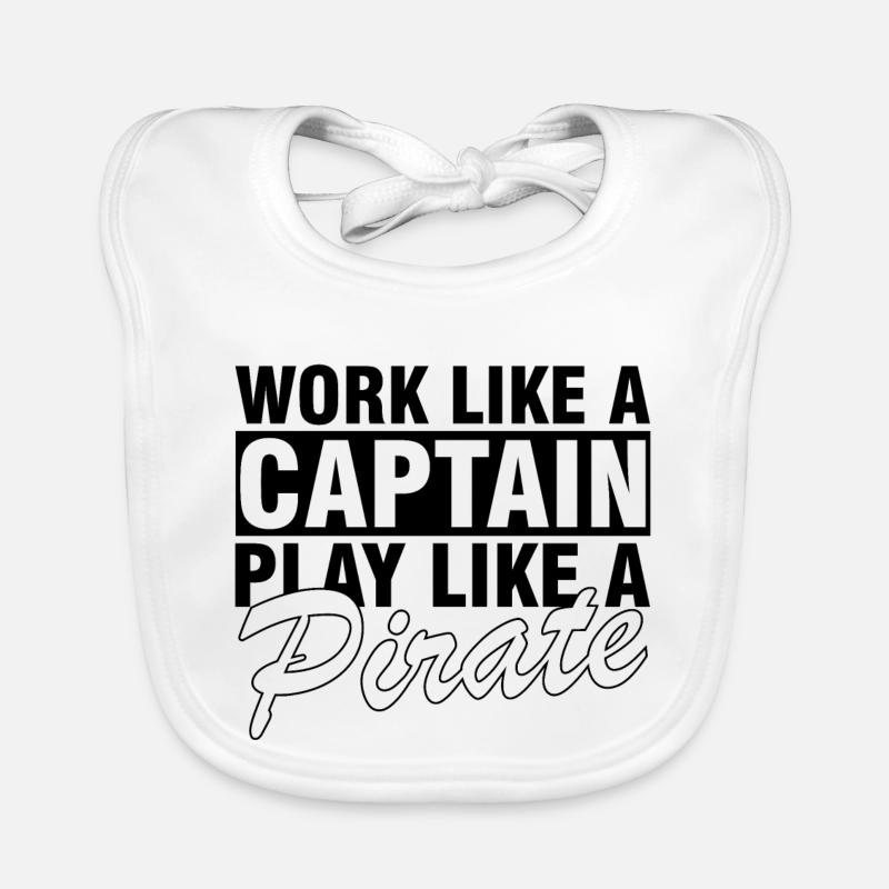 Work like a captain, play like a pirate Organic Baby Bibs