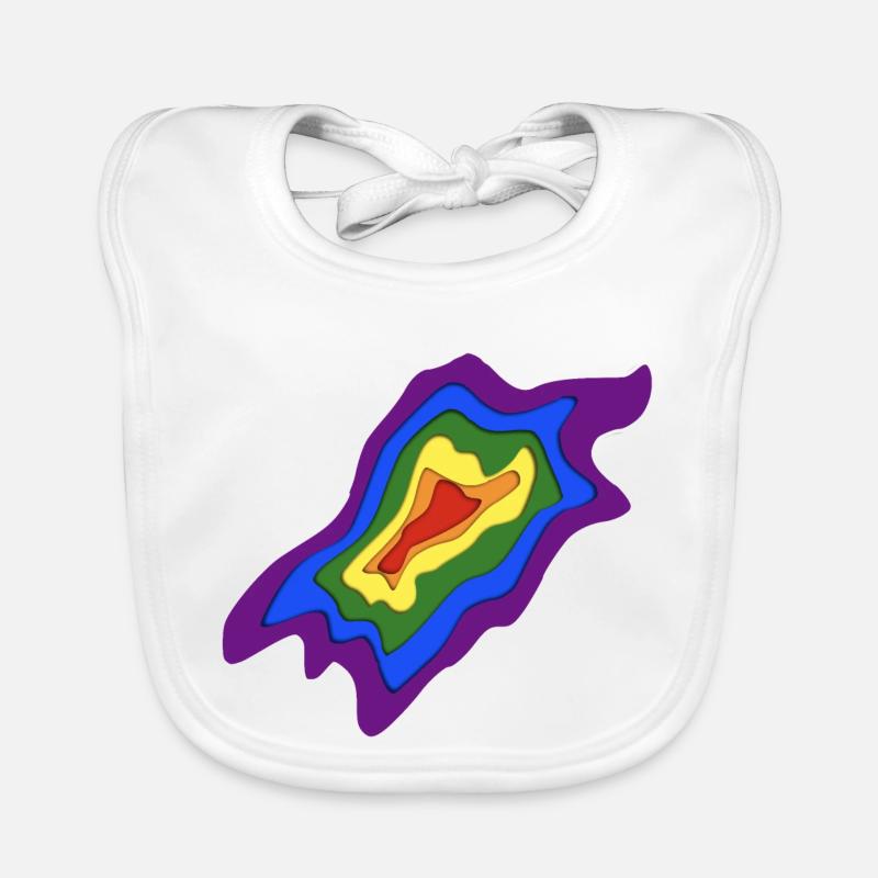 Papercut style Rainbow flag Baby Bio-Lätzchen