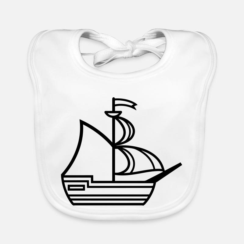 Piratenschiff Baby Bio-Lätzchen