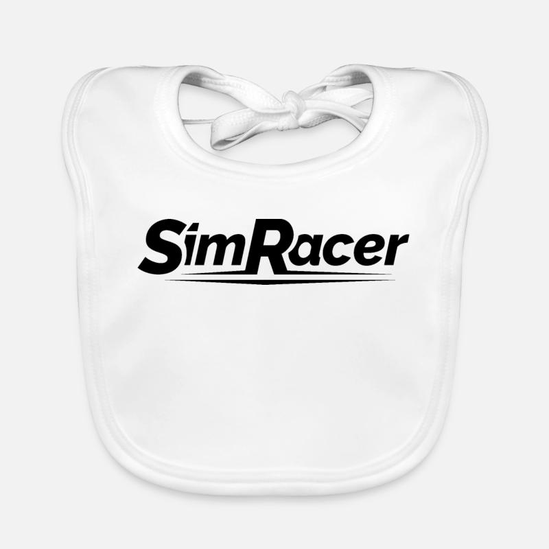 Sim Racer Gamer Gaming Simulation Logo Icon Organic Baby Bibs