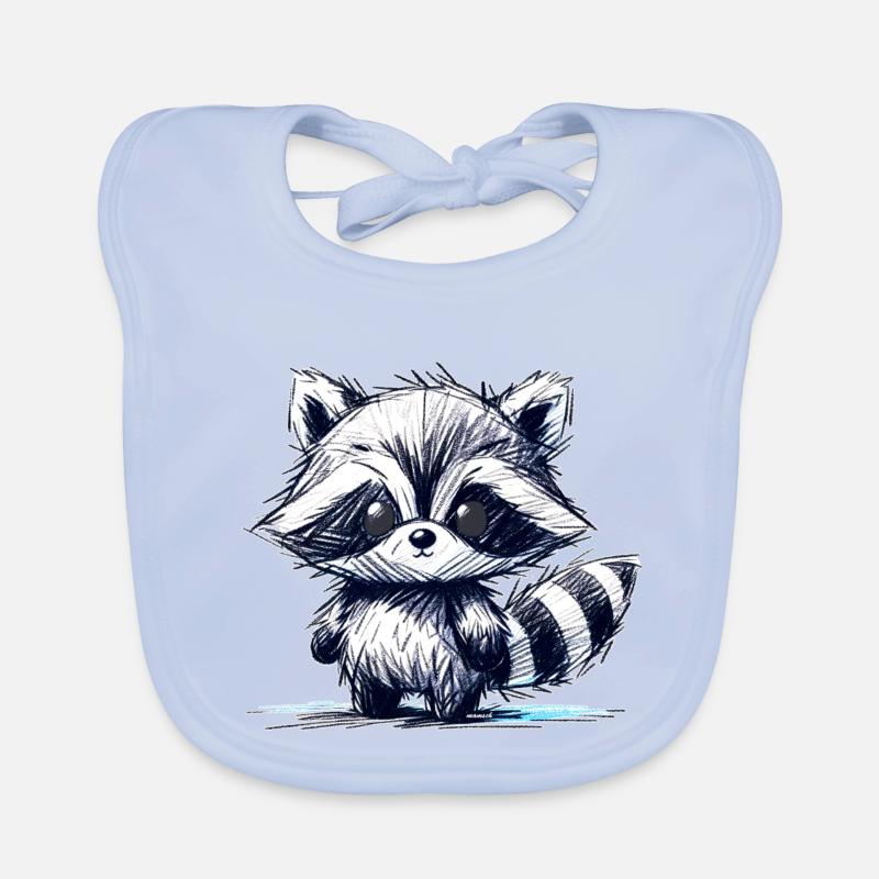Waschbärchen Baby Bio-Lätzchen