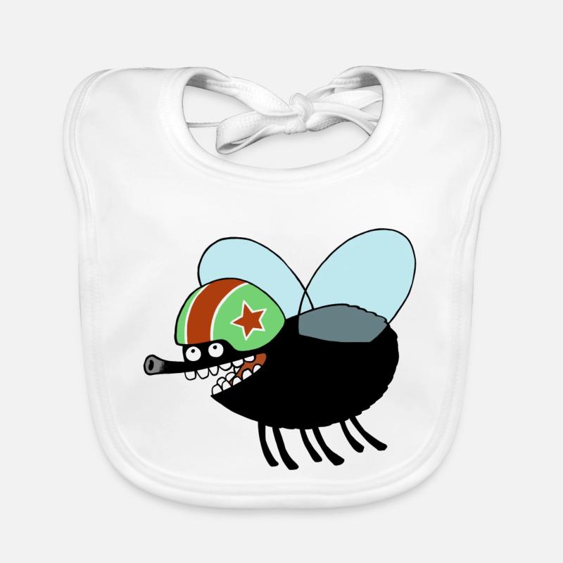 mouche volante - Bavoir bio Bébé - blanc