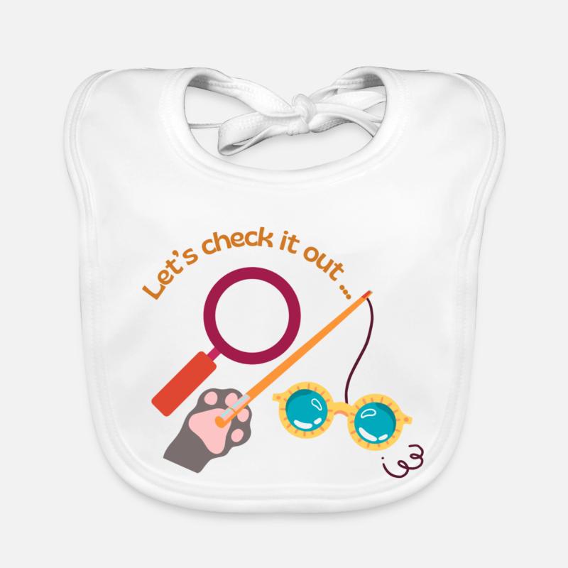 Let's check it out - Baby Bio-Lätzchen - Weiß