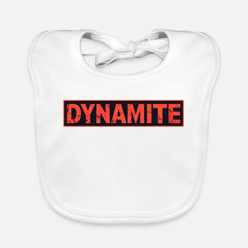 Dynamite affiche grunge rouge Bavoir bio Bébé
