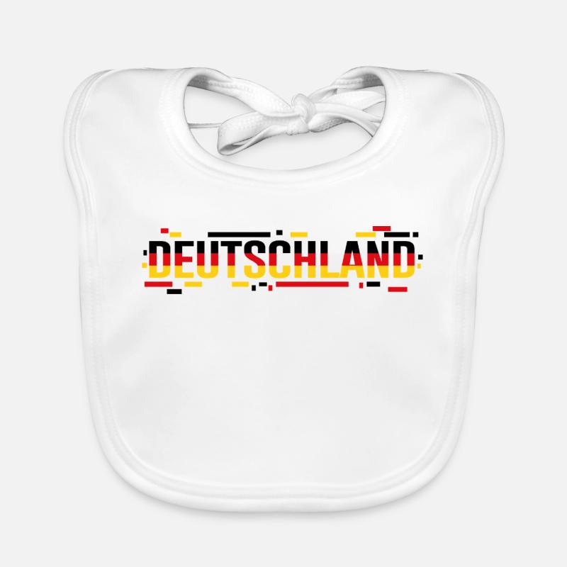 ALLEMAGNE – Typographie du style du drapeau glitch Bavoir bio Bébé