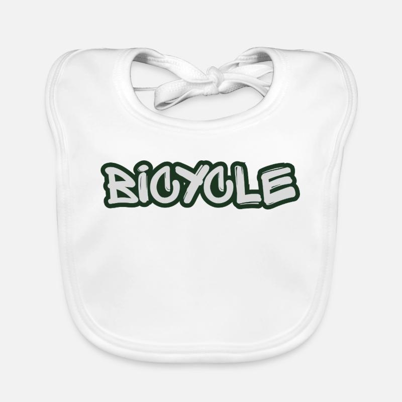 Urban Bicycle Graffiti Sticker Design Organic Baby Bibs