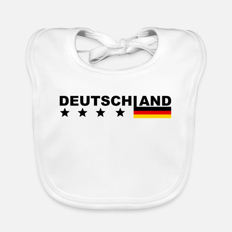 Flaggenstern Deutschland Muster Baby Bio-Lätzchen