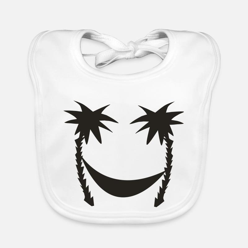 Palmier sourire paradisiaque avec hamac Bavoir bio Bébé