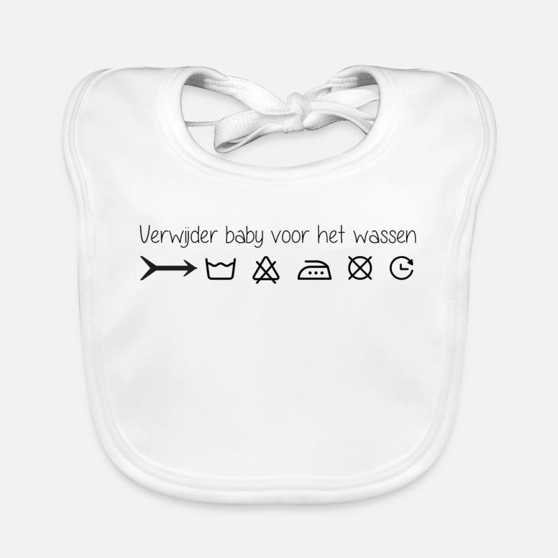 Remove infant before washing Organic Baby Bibs