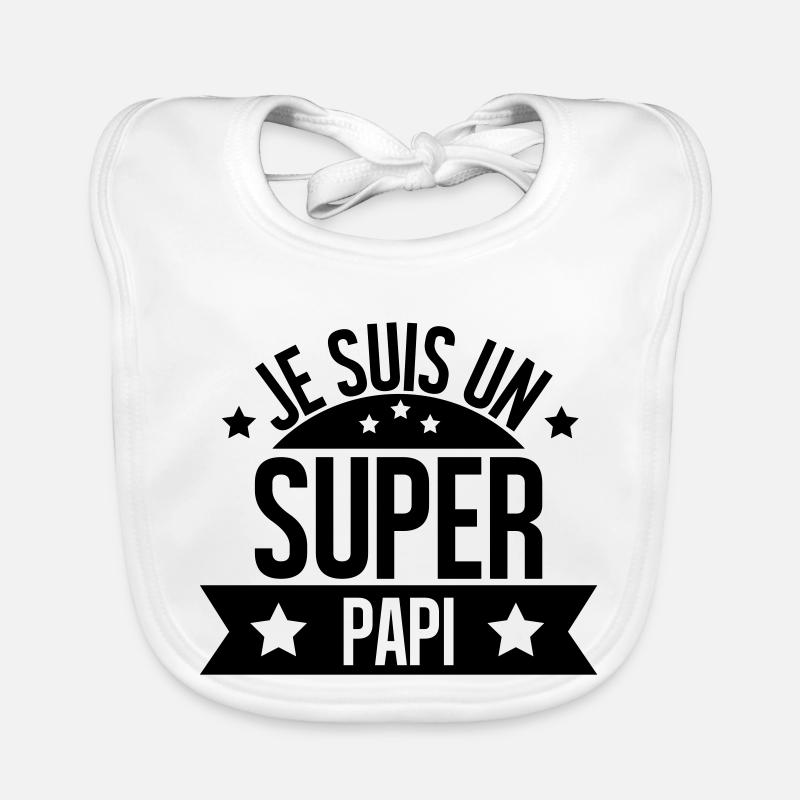 je suis un super papi Bavoir bio Bébé