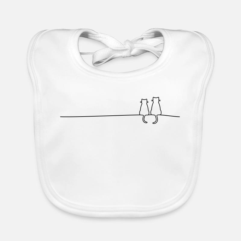 Katze Katzen Katzenpaar Paar Geschenkidee Baby Bio-Lätzchen