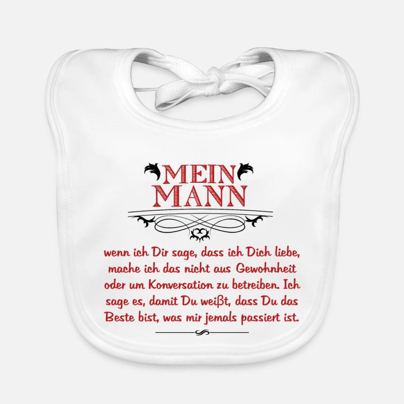 Mein Mann - Geschenk Baby Bio-Lätzchen