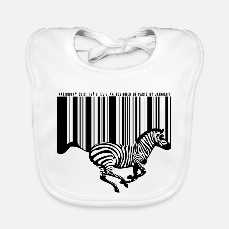 Zebra-Barcode Baby Bio-Lätzchen