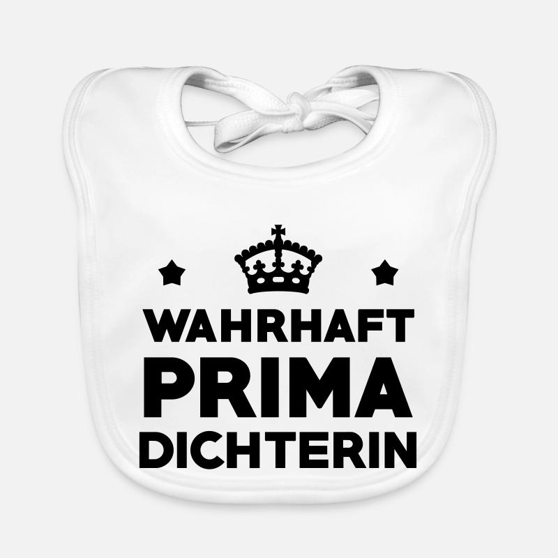 Dichter - Dichterin - Dichtung - Träumer - Gedicht Baby Bio-Lätzchen