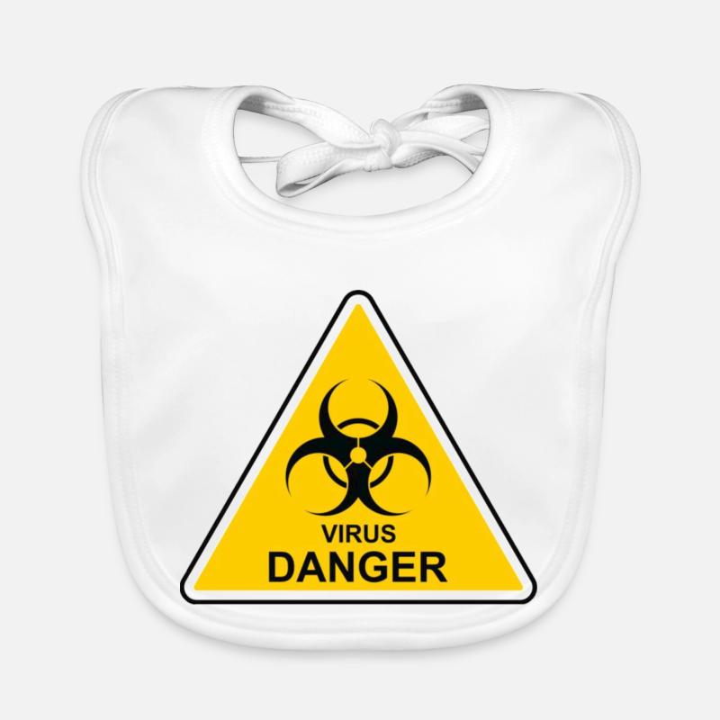 Warning virus Organic Baby Bibs
