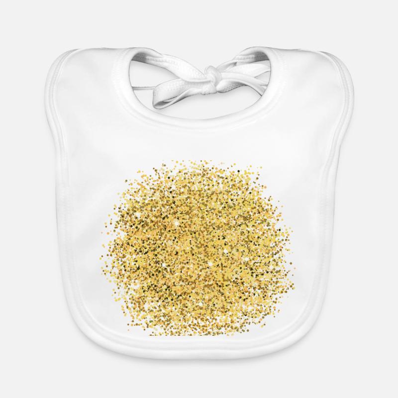 Glitter Oro Bavaglino ecologico per neonato