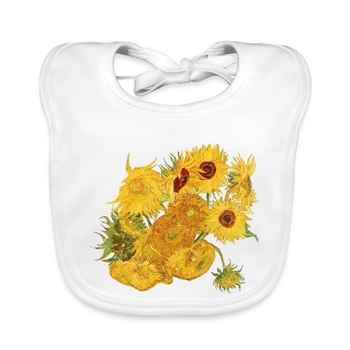 Vincent van Gogh Sonnenblumen Sunflowers Art Kunst - Baby Bio-Lätzchen