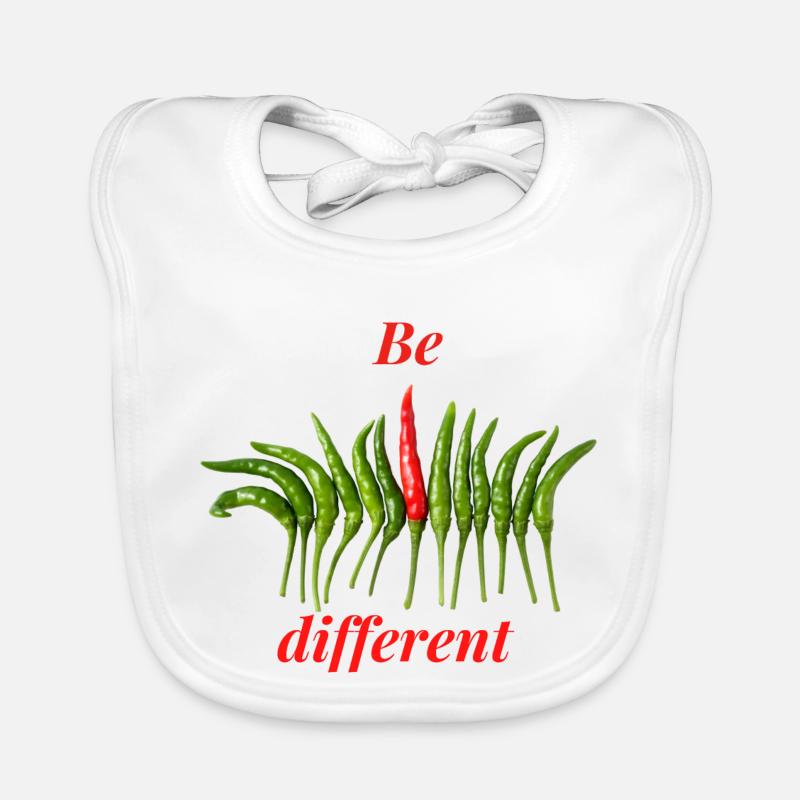 Be different. Sei anders. Neue Perspektive Baby Bio-Lätzchen