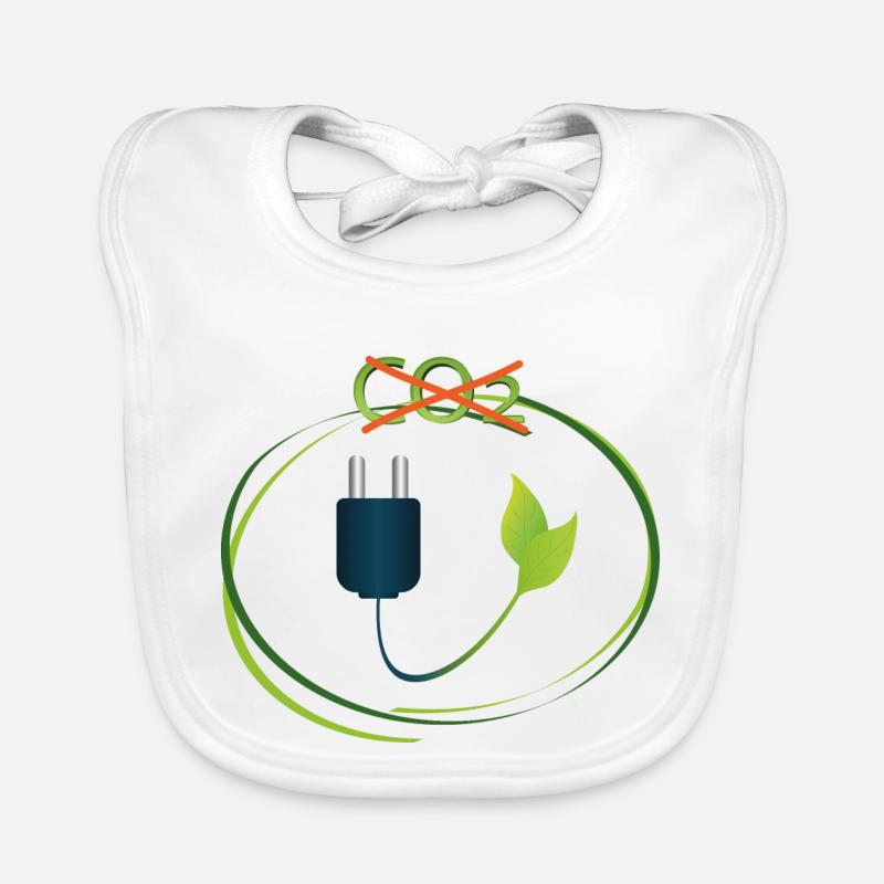 Sans CO2 - Bavoir bio Bébé - blanc