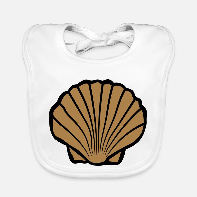 Brown Shell Logo Bavoir bio Bébé