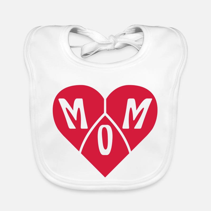 Texte de cœur Maman Bavoir bio Bébé
