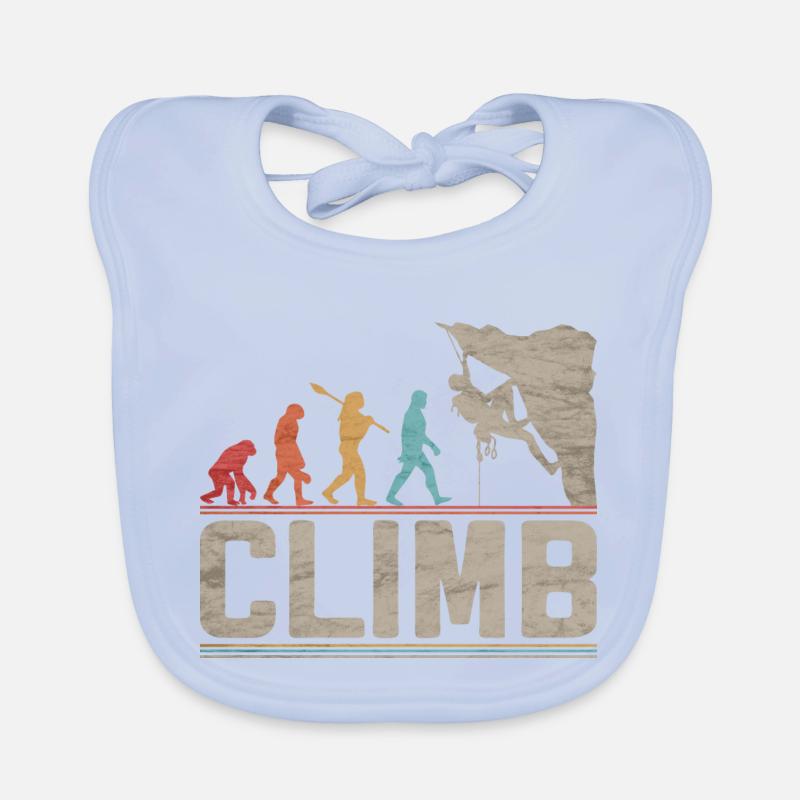 Climb Evolution Climber Rock Climbing Bouldering Organic Baby Bibs