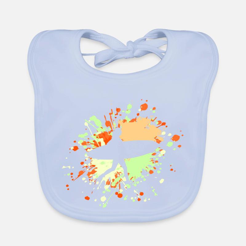 Surfeur Profiter de la plage Color Splash Bavoir bio Bébé