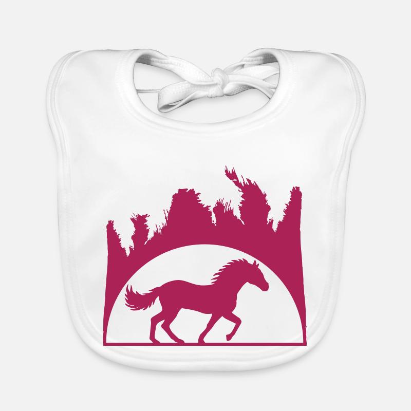 Horse Sun Beach Palms Organic Baby Bibs