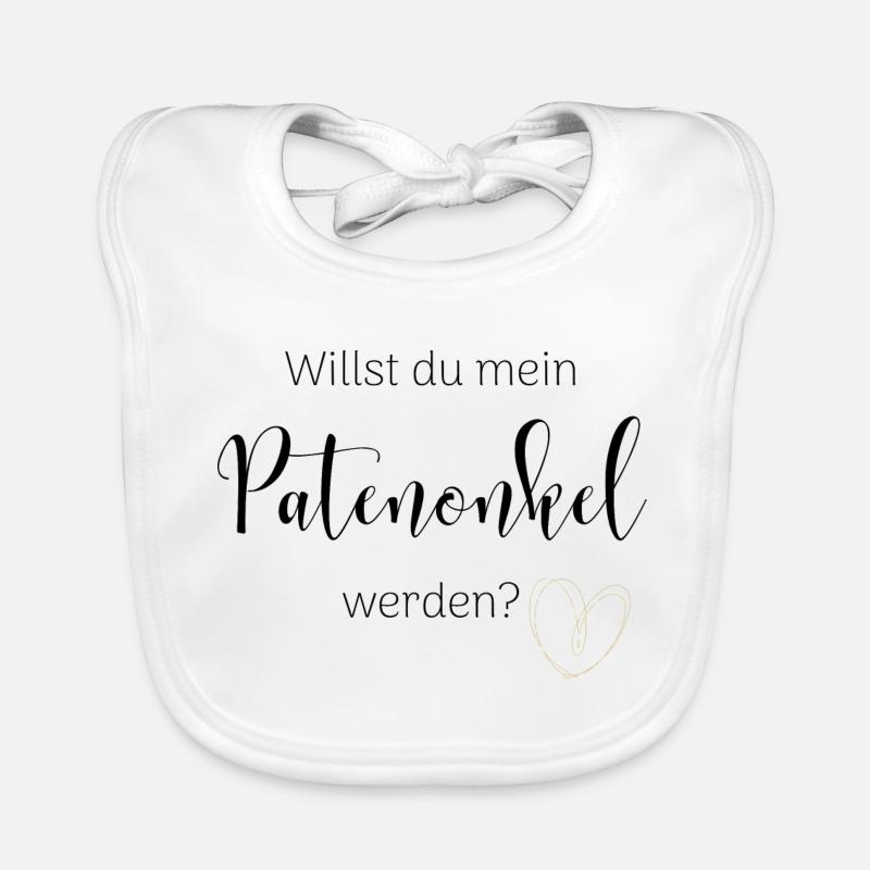 Willst du mein Patenonkel werden Baby Bio-Lätzchen