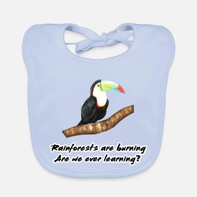 Rainforests are burning Organic Baby Bibs