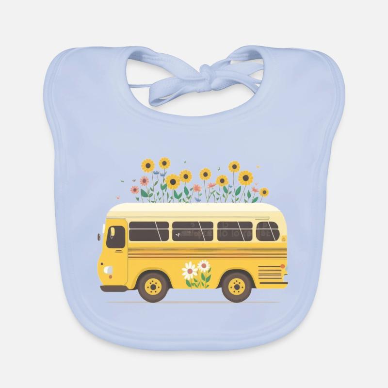 Charmante Bus Reise 5 Baby Bio-Lätzchen