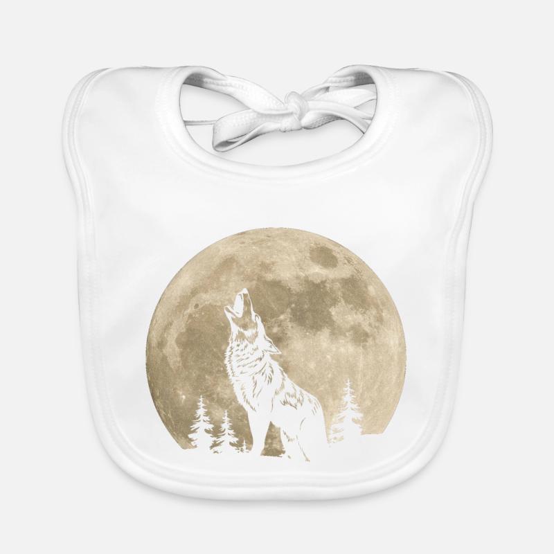 Wolf Moon Forest Organic Baby Bibs