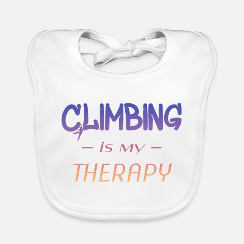 Climbing is my therapy Baby Bio-Lätzchen
