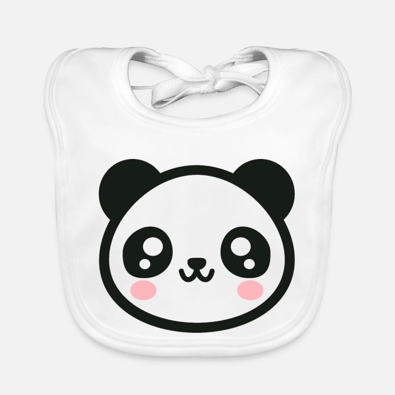 Visage de panda chibi aimant : adorable et mignon Bavoir bio Bébé