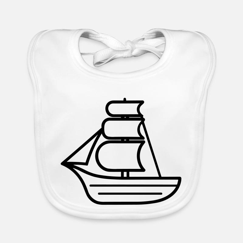 pirate ship Organic Baby Bibs