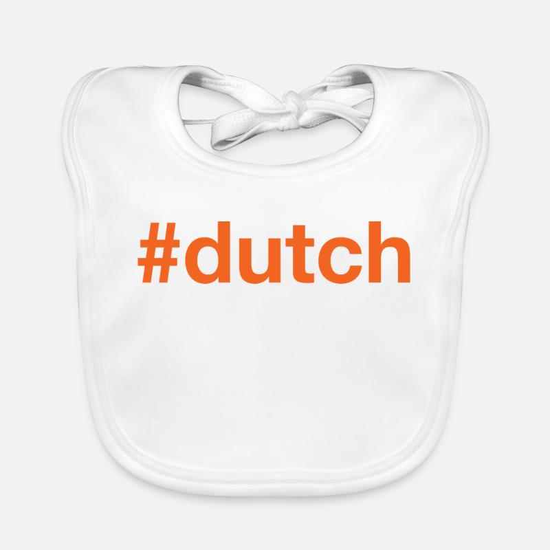 DUTCH Hashtag - Baby Bio-Lätzchen - Weiß