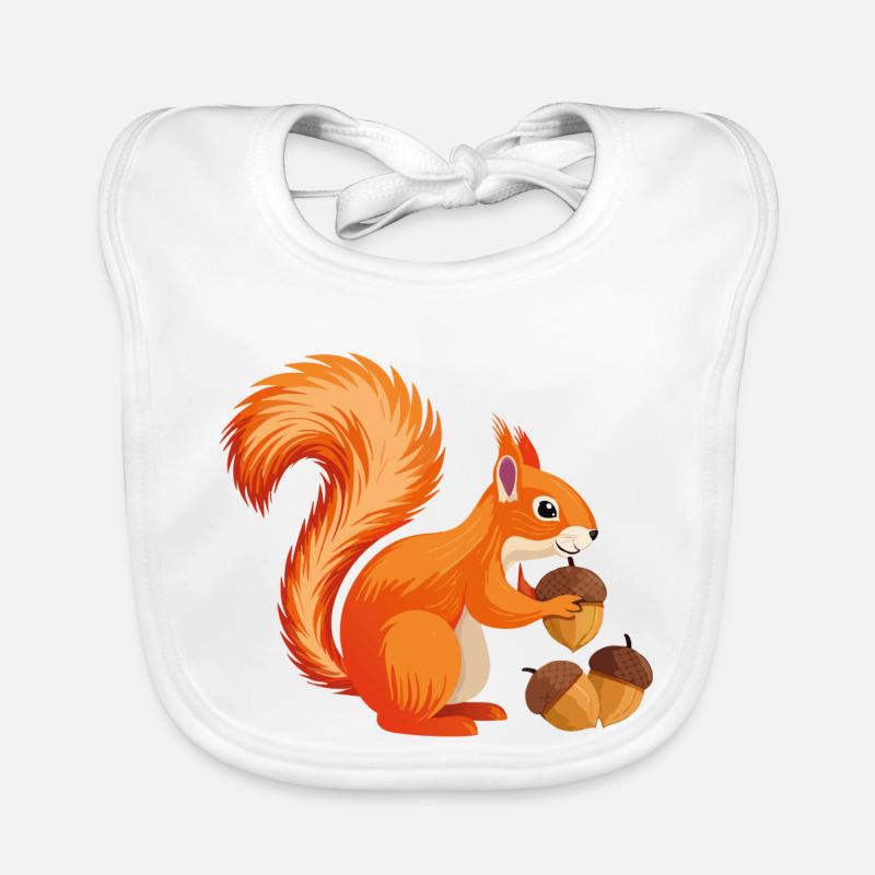 Cute Squirrel Organic Baby Bibs