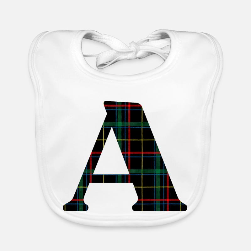Monogramme a tartan écossais Bavoir bio Bébé